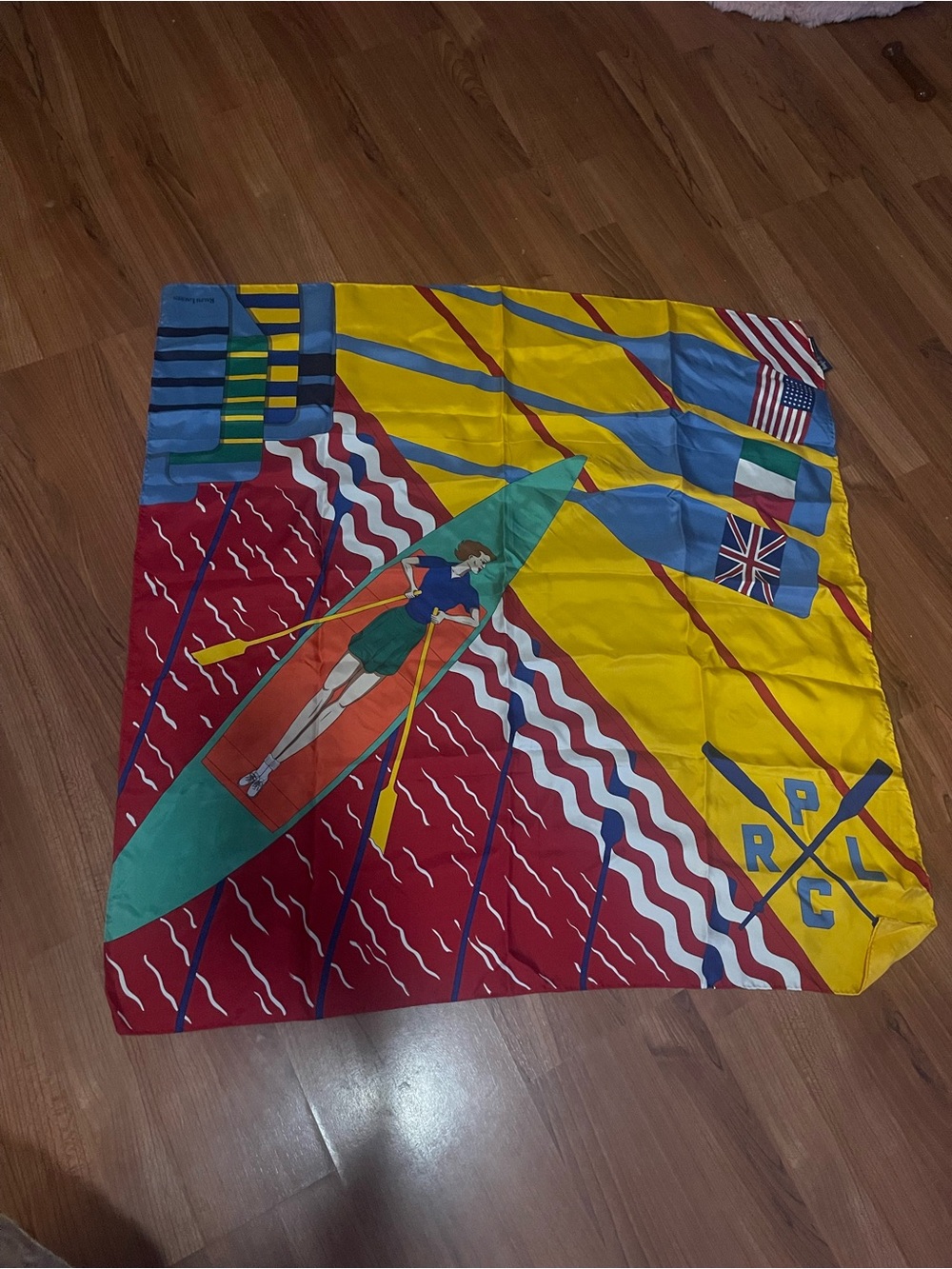 Vintage Polo Ralph Lauren CP- RL 93 rowing silk scarf